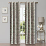 Leaves Machine Washable Room Darkening Blackout Curtains, Set of 2