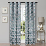 Leaves Machine Washable Room Darkening Blackout Curtains, Set of 2