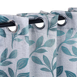 Leaves Machine Washable Room Darkening Blackout Curtains, Set of 2