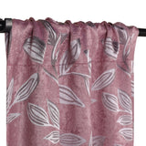 Leaves Machine Washable Room Darkening Blackout Curtains, Set of 2