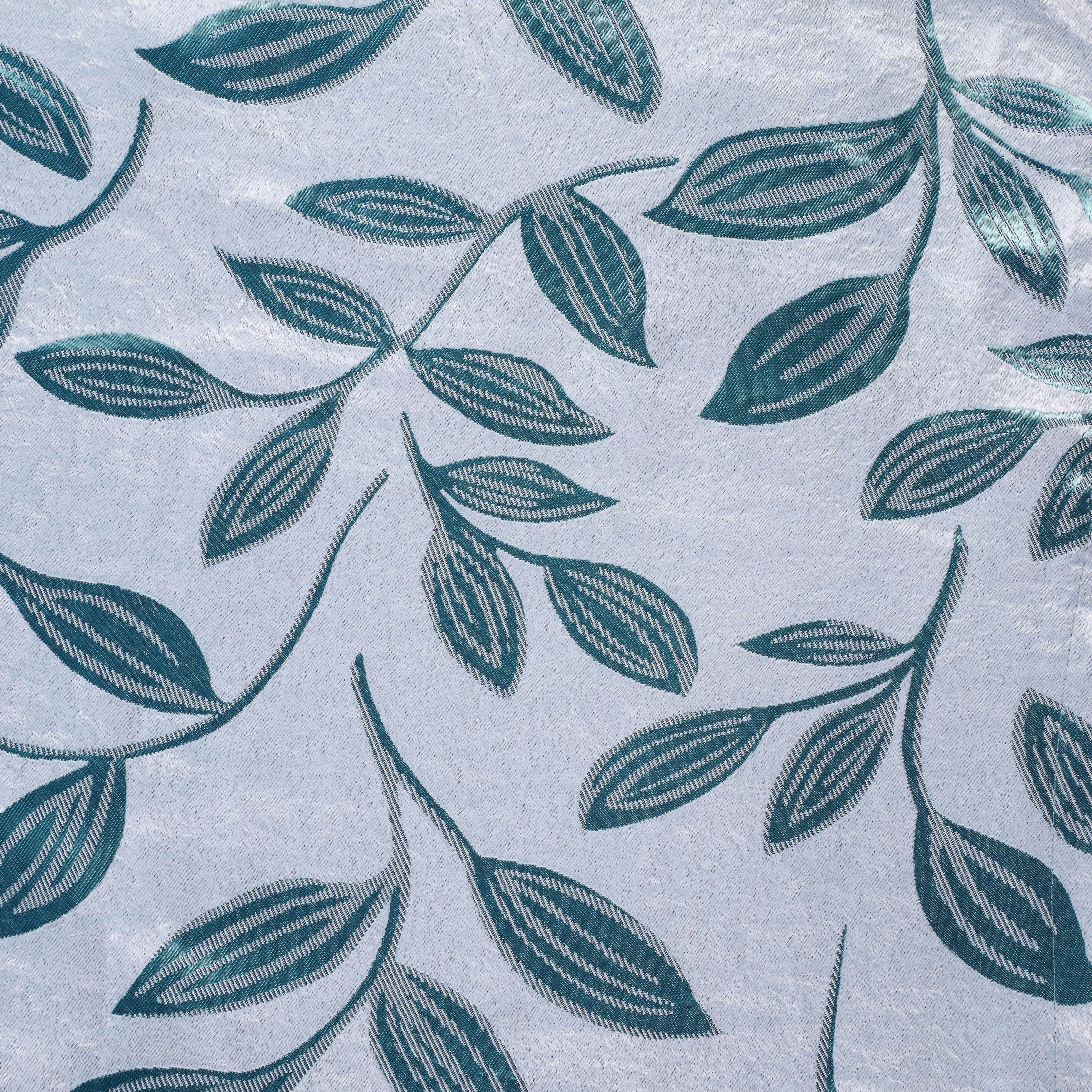 Leaves Machine Washable Room Darkening Blackout Curtains, Set of 2