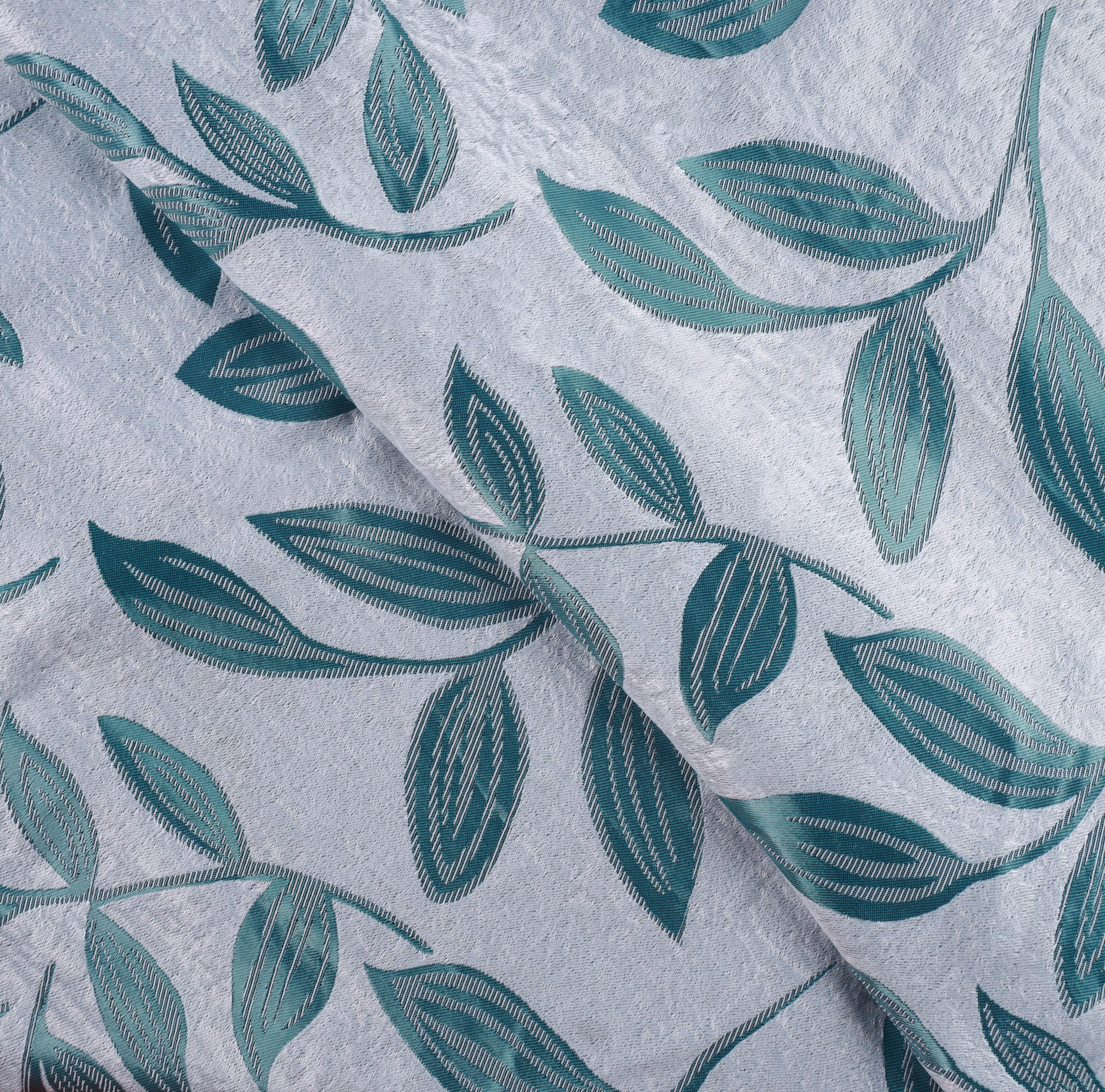 Leaves Machine Washable Room Darkening Blackout Curtains, Set of 2