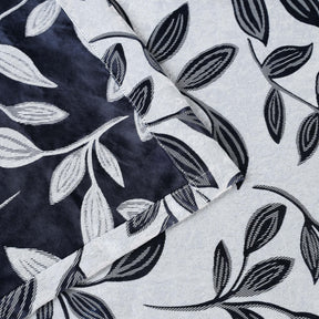 Leaves Machine Washable Room Darkening Blackout Curtains, Set of 2