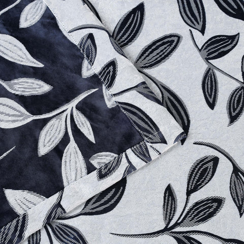 Leaves Machine Washable Room Darkening Blackout Curtains, Set of 2