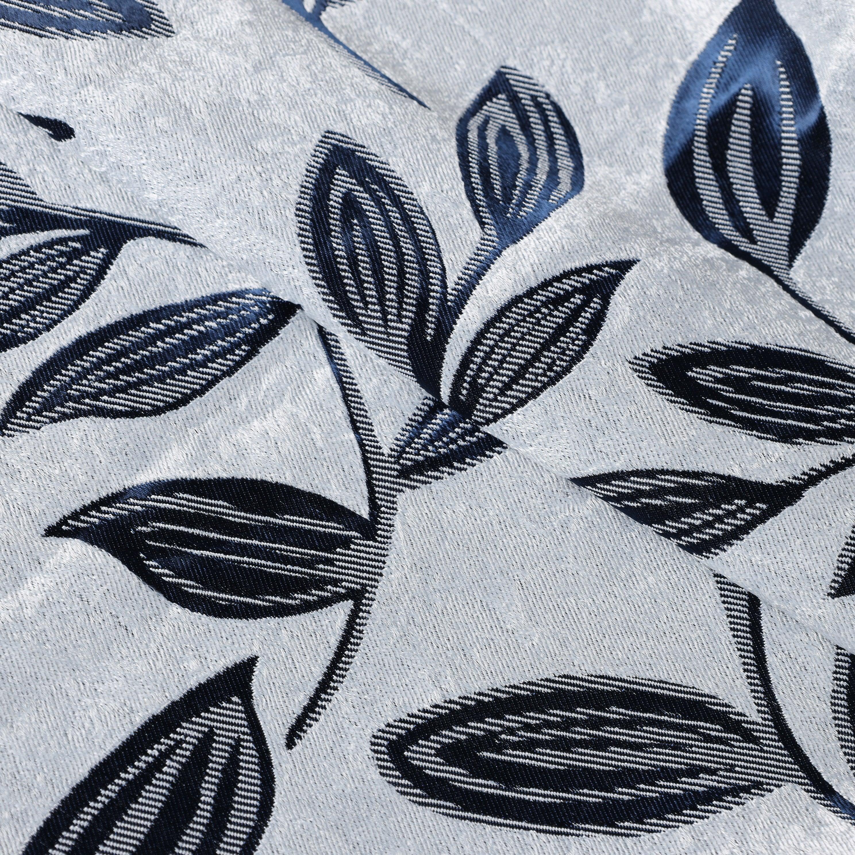 Leaves Machine Washable Room Darkening Blackout Curtains, Set of 2