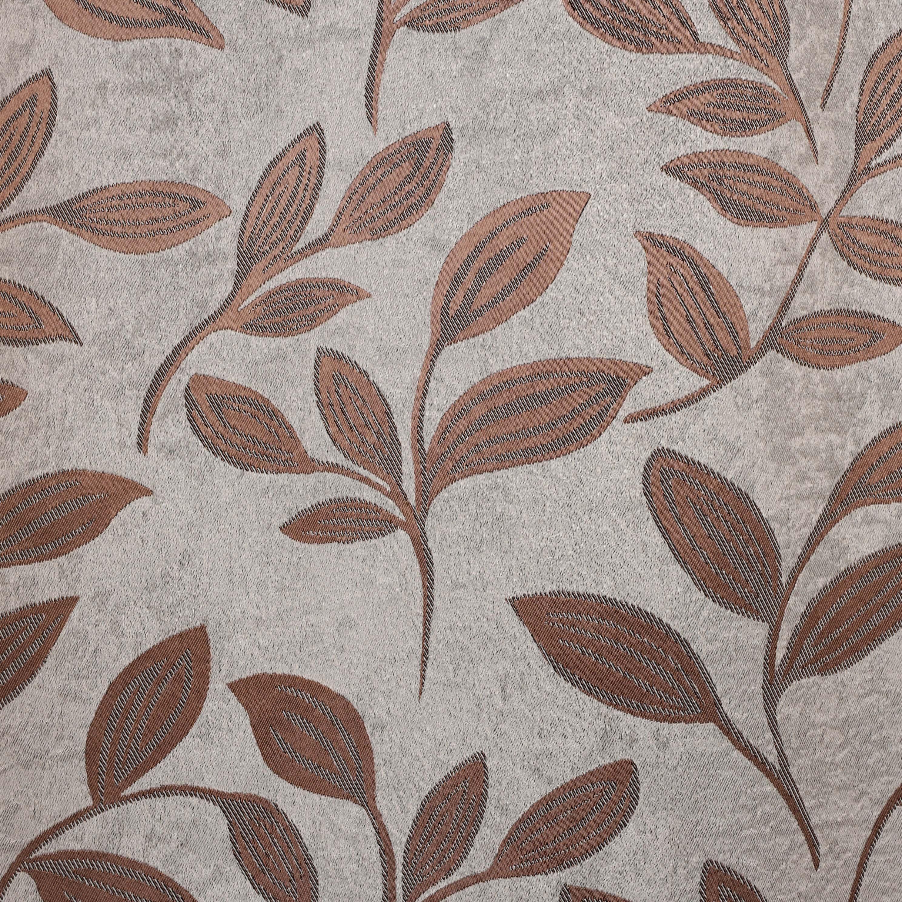 Leaves Machine Washable Room Darkening Blackout Curtains, Set of 2