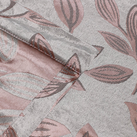 Leaves Machine Washable Room Darkening Blackout Curtains, Set of 2
