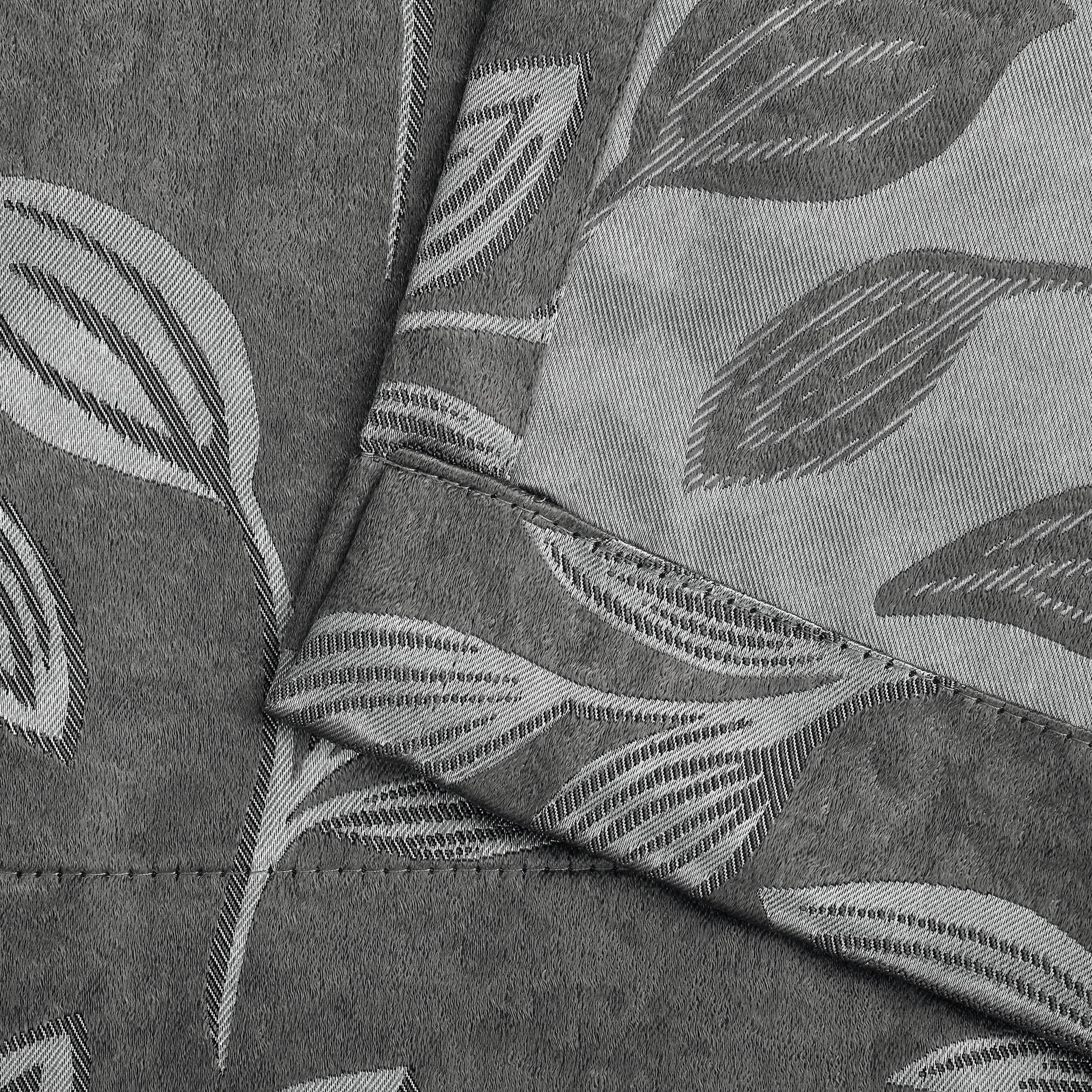 Leaves Machine Washable Room Darkening Blackout Curtains, Set of 2