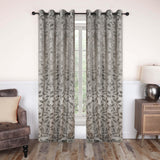 Leaves Machine Washable Room Darkening Blackout Curtains, Set of 2