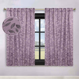 Leaves Room Darkening Back Tabs Blackout Curtain Panels, Set of 2
