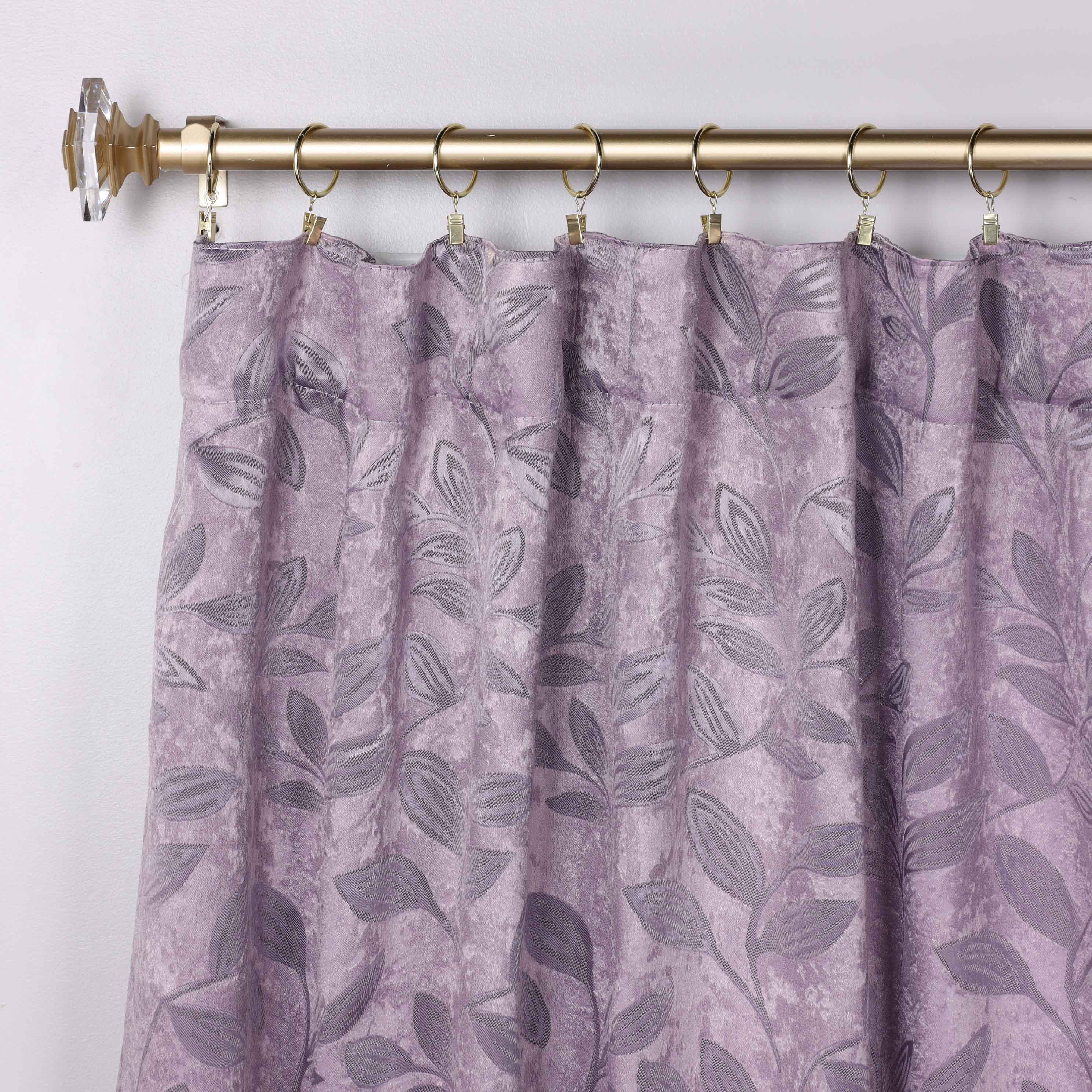 Leaves Room Darkening Back Tabs Blackout Curtain Panels, Set of 2