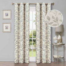 Leaves Room Darkening Blackout Curtain Panel Sets 4 Pieces