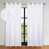 Leaves Room Darkening Grommet Blackout Curtain Panels, Set of 2