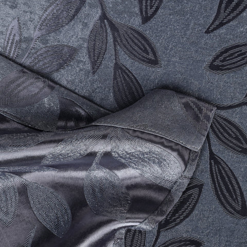 Blackout Curtains Leaves Pattern Room Darkening Grommet 2 Panels