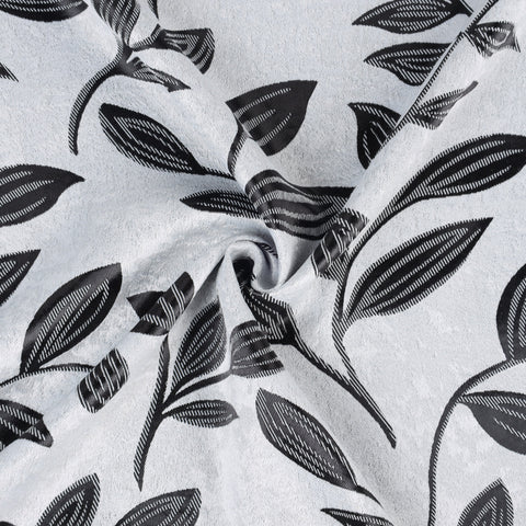 Blackout Curtains Leaves Pattern Room Darkening Grommet 2 Panels