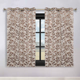 Leaves Room Darkening Washable Blackout Curtain Panels, Set of 2