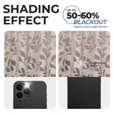 Leaves Room Darkening Washable Blackout Curtain Panels, Set of 2