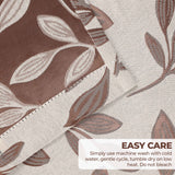 Leaves Room Darkening Washable Blackout Curtain Panels, Set of 2