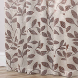 Leaves Room Darkening Washable Blackout Curtain Panels, Set of 2