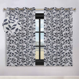 Leaves Room Darkening Washable Blackout Curtain Panels, Set of 2
