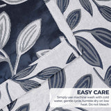 Leaves Room Darkening Washable Blackout Curtain Panels, Set of 2