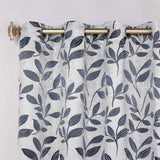 Leaves Room Darkening Washable Blackout Curtain Panels, Set of 2