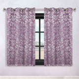 Leaves Room Darkening Washable Blackout Curtain Panels, Set of 2