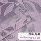 Leaves Room Darkening Washable Blackout Curtain Panels, Set of 2