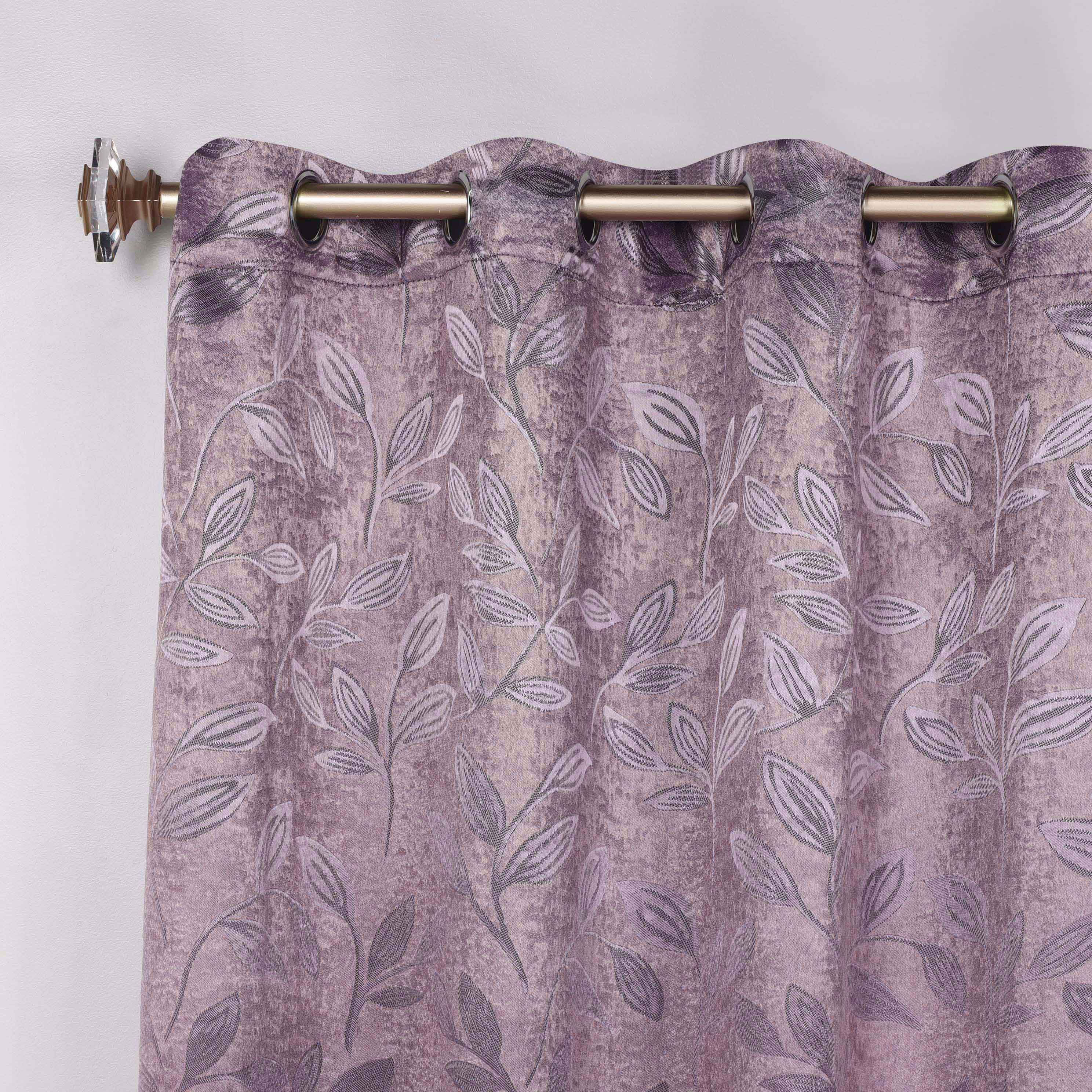Leaves Room Darkening Washable Blackout Curtain Panels, Set of 2
