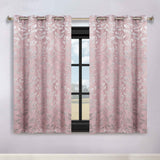 Leaves Room Darkening Washable Blackout Curtain Panels, Set of 2