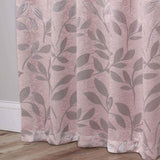 Leaves Room Darkening Washable Blackout Curtain Panels, Set of 2