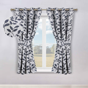 Leaves Room Darkening Washable Blackout Curtain Panels, Set of 2