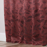 Leaves Room Darkening Washable Blackout Curtain Panels, Set of 2