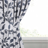 Leaves Room Darkening Washable Blackout Curtain Panels, Set of 2