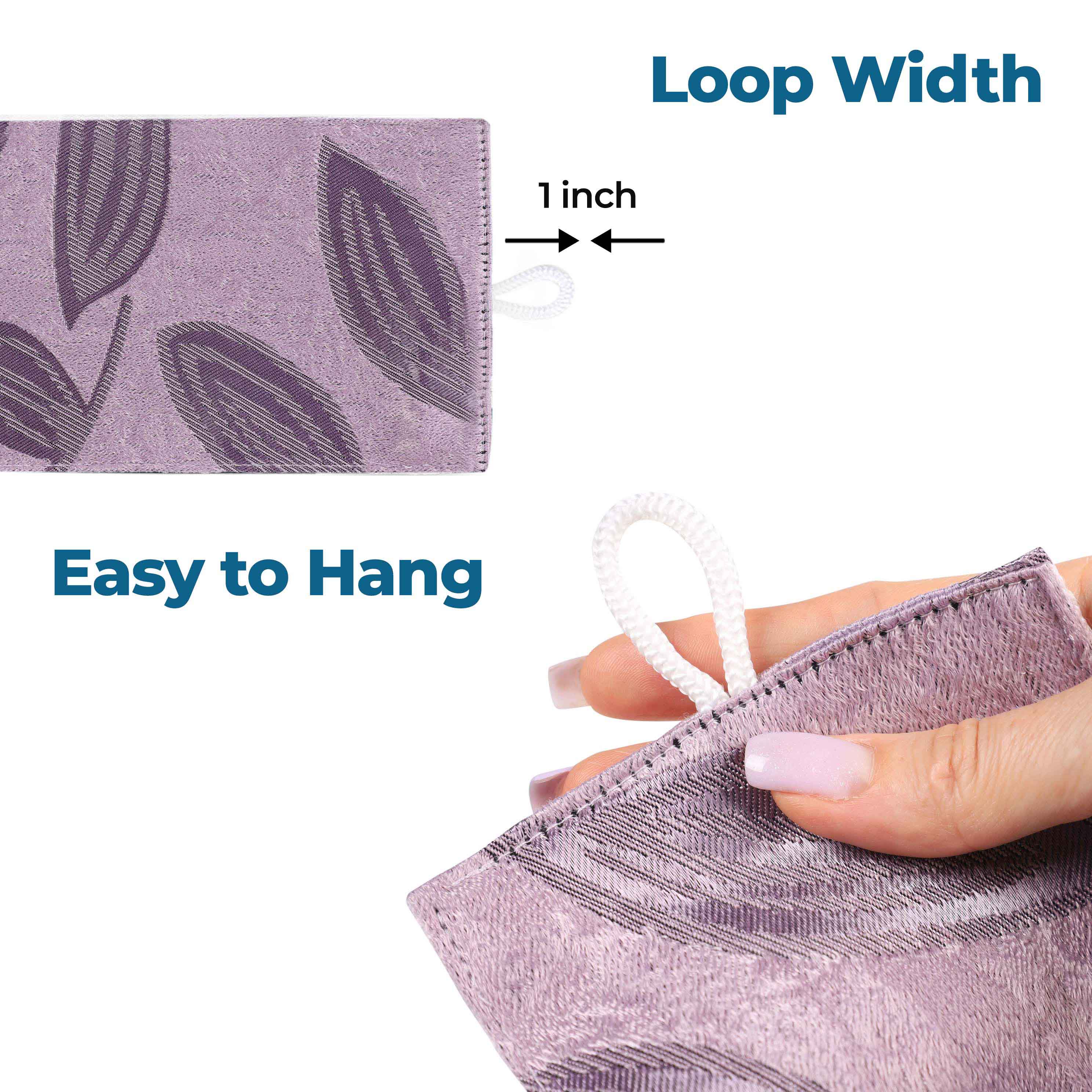 Leaves Room Darkening Washable Blackout Curtain Panels, Set of 2