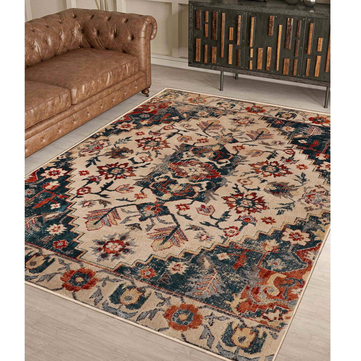 Leena Tribal Medallion Traditional Indoor Area Rugs or Runner Rug