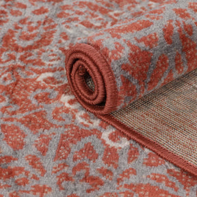 Leigh Traditional Floral Scroll Indoor Area Rug or Runner Rug Or Door Mat
