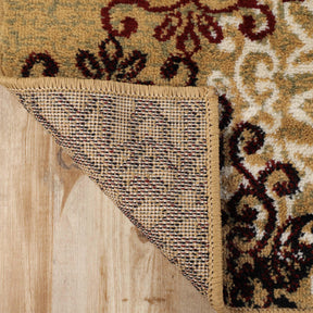 Leigh Traditional Floral Scroll Indoor Area Rug or Runner Rug Or Door Mat
