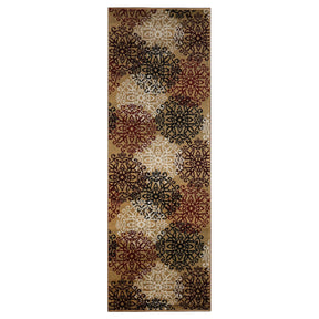 Leigh Traditional Floral Scroll Indoor Area Rug or Runner Rug Or Door Mat