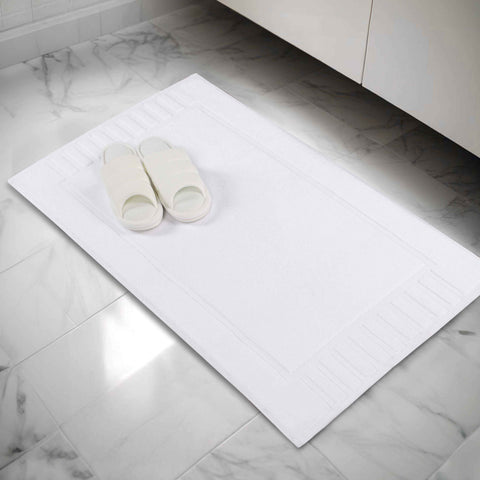Leo Cotton Modern Absorbent Heavy Washable Bath Mat Set of 2