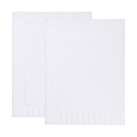 Leo Cotton Modern Absorbent Heavy Washable Bath Mat Set of 2