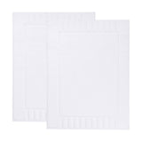 Leo Cotton Solid Modern Absorbent Heavy Washable Bath Mat Set of 2