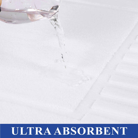 Leo Cotton Modern Absorbent Heavy Washable Bath Mat Set of 2