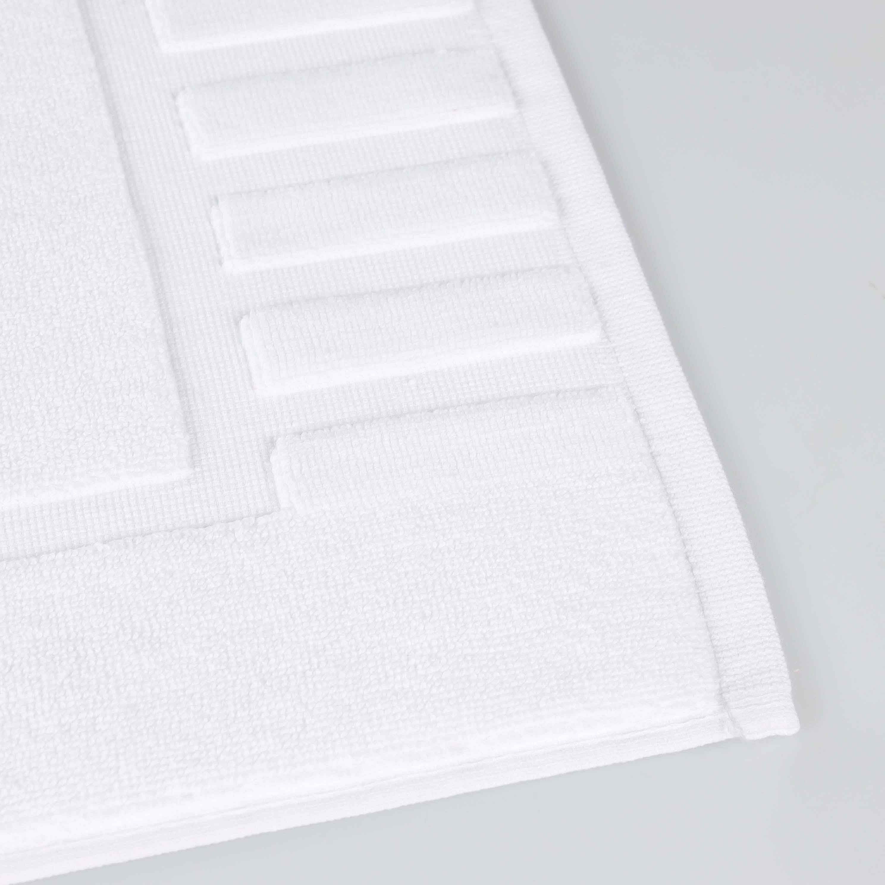 Leo Cotton Solid Modern Absorbent Heavy Washable Bath Mat Set of 2