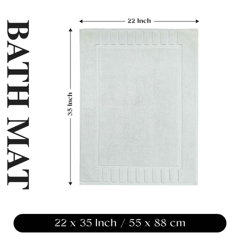 Leo Cotton Modern Absorbent Heavy Washable Bath Mat Set of 2