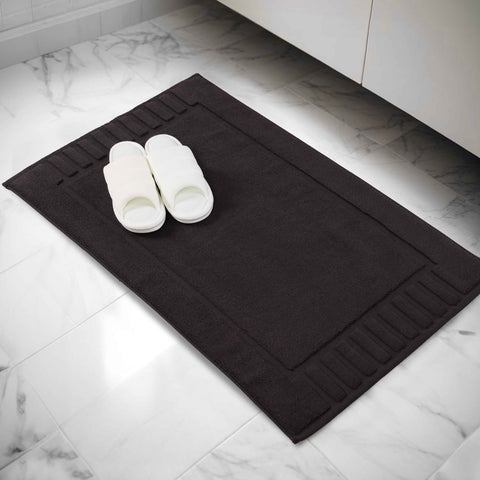 Leo Cotton Modern Absorbent Heavy Washable Bath Mat Set of 2