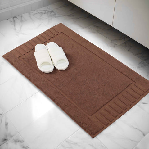 Leo Cotton Modern Absorbent Heavy Washable Bath Mat Set of 2