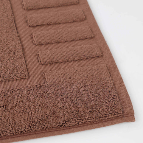 Leo Cotton Modern Absorbent Heavy Washable Bath Mat Set of 2