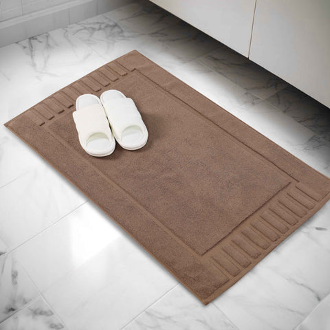 Leo Cotton Modern Absorbent Heavy Washable Bath Mat Set of 2
