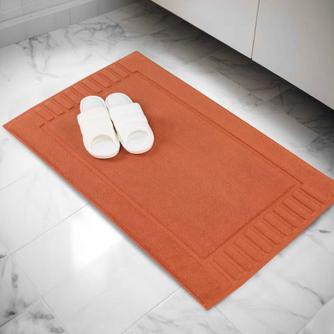 Leo Cotton Modern Absorbent Heavy Washable Bath Mat Set of 2